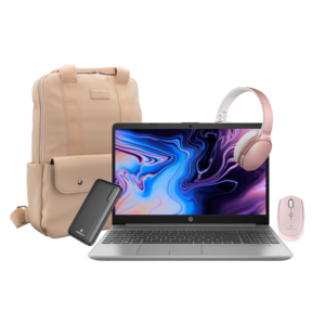 HP 250 (8GB/256SSD) Ladies Bundle includes Backpack, mouse, headphone and 5000 mah powerbank