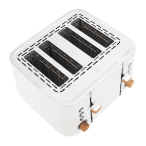 Boden Stark Anson Collection 4 Slice SS Toaster White
