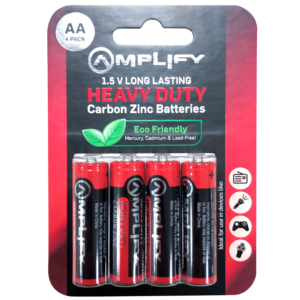 Amplify Heavy Duty AA Carbon Zinc 4 pack Batteries