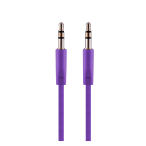 Pro Bass Chain series Blister flat Auxiliary Cable- Purple