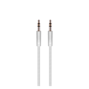 Pro Bass Chain series Blister flat Auxiliary Cable- White
