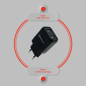 Amplify Dual USB Wall Charger with Micro Cable