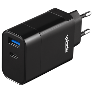 Rocka Rapid Series QC3.0 + PD Wall Charger, 18W, with cable